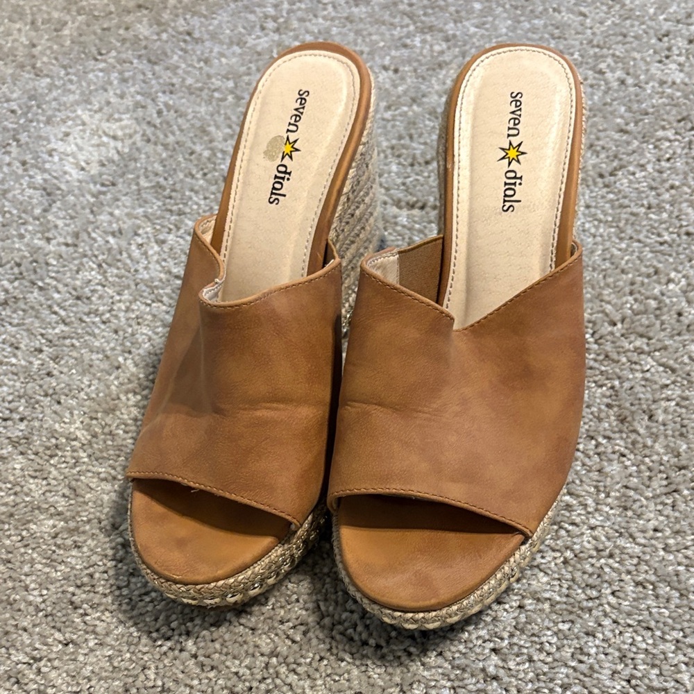 Seven Dials Brown Espadrille Wedges